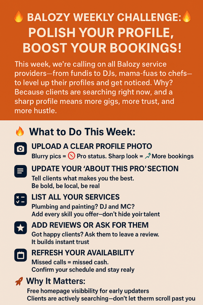 BALOZY WEEKLY CHALLENGE: SUPERSTAR PROFILE EDITION
