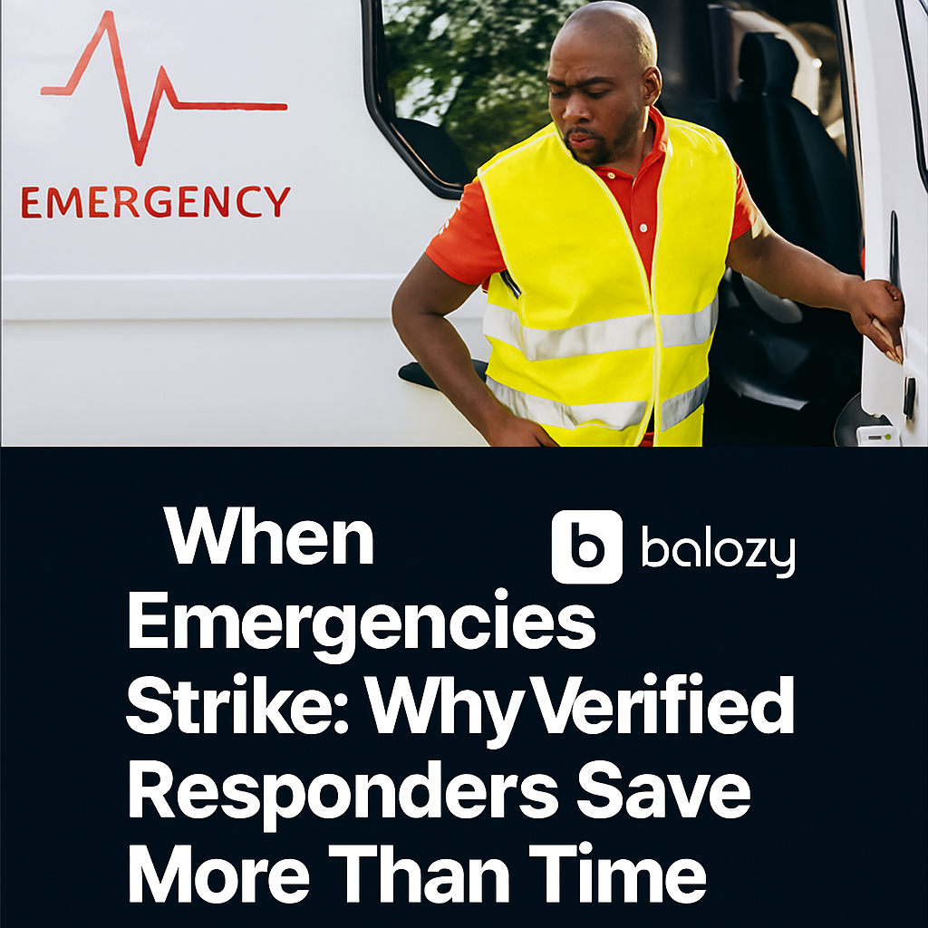 🚑 When Emergencies Strike: Why Verified Responders Save More Than Time