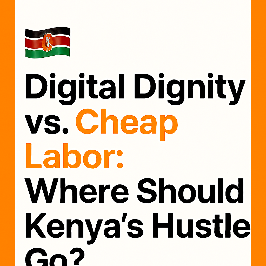 🇰🇪 Digital Dignity vs. Cheap Labor: Where Should Kenya’s Hustle Go?